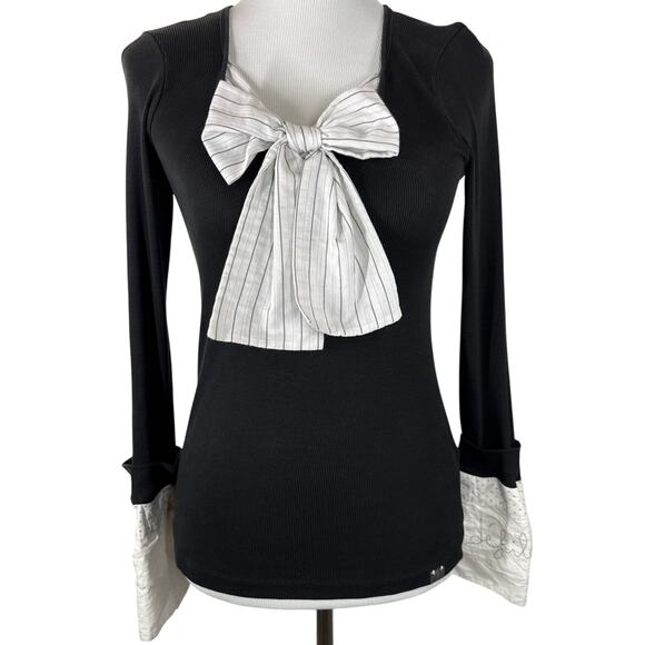 COP.Copine / COP Copine 1990s to Y2k Vintage Bow Tie Top, XS - Picture 2 of 12